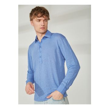 Mr. Mood Mr Atenas Polo Yaka Mavi Erkek T-shirt