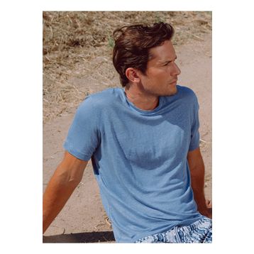 Mr. Mood Mr Figui Bisiklet Yaka Mavi Erkek T-shirt