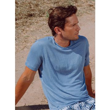 Mr. Mood Mr Figui Bisiklet Yaka Mavi Erkek T-shirt
