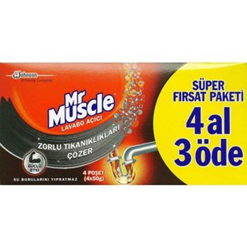 Mr. Muscle 4 x 50 gr Granül Lavabo Açıcı