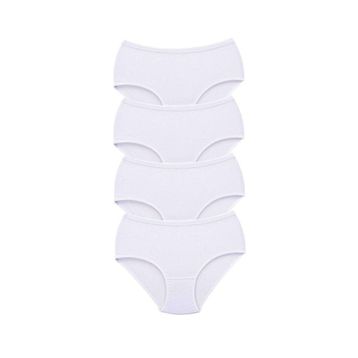 MrtNlu Beyaz 2XL 4 Adet Tutku Kadın Yüksek Bel Bato Kalın Lastik Külot