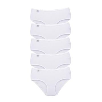 MrtNlu Beyaz 2XL 5 Adet Tutku Kadın Yüksek Bel Bato İnce Lastik Külot