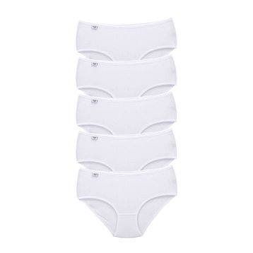 MrtNlu Beyaz 2XL 5 Adet Tutku Kadın Yüksek Bel Bato İnce Lastik Külot