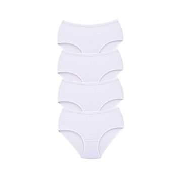 MrtNlu Beyaz 3XL 4 Adet Tutku Kadın Yüksek Bel Bato Kalın Lastik Külot