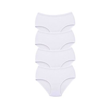 MrtNlu Beyaz XL 4 Adet Tutku Kadın Yüksek Bel Bato Kalın Lastik Külot