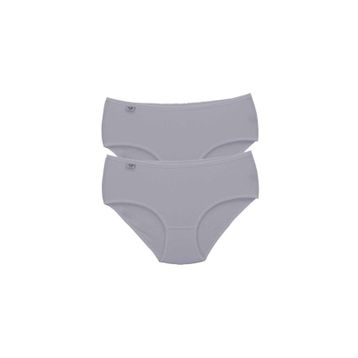 MrtNlu Gri 2XL 2 Adet Tutku Kadın Yüksek Bel Bato İnce Lastik Külot