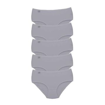 MrtNlu Gri 2XL 5 Adet Tutku Kadın Yüksek Bel Bato İnce Lastik Külot