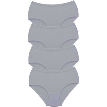 MrtNlu Gri XL 4 Adet Tutku Kadın Yüksek Bel Bato Kalın Lastik Külot