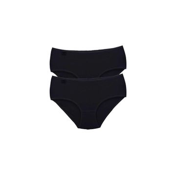 MrtNlu Siyah 2XL 2 Adet Tutku Kadın Yüksek Bel Bato İnce Lastik Külot