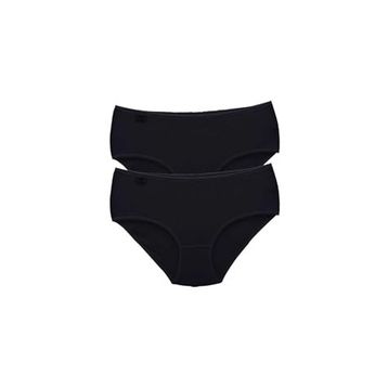 MrtNlu Siyah 2XL 2 Adet Tutku Kadın Yüksek Bel Bato İnce Lastik Külot