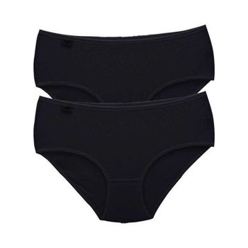 MrtNlu Siyah 2XL 2 Adet Tutku Kadın Yüksek Bel Bato İnce Lastik Külot