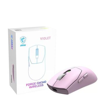 MSI Forge GM340 Wireless Violet Pembe Şarjlı Optik Kablolu/Kablosuz Gaming Mouse