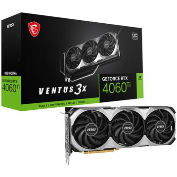 MSI GeForce RTX 4060 Ti Ventus 3X E 8G OC 8GB GDDR6 Ekran Kartı