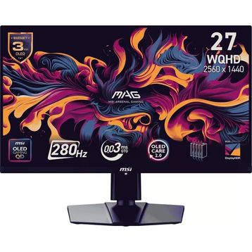 MSI MAG 271QP QD-OLED X28 26.5 inç 280Hz 0.03ms Pivot Oyuncu Monitörü