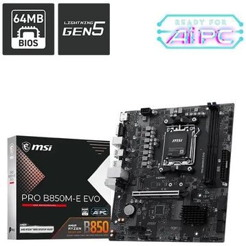 MSI Pro B850M-E EVO AMD AM5 DDR5 Micro ATX Anakart