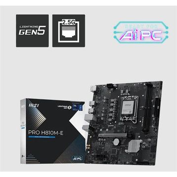 MSI Pro H810M-E Intel LGA1851 DDR5 Micro ATX Anakart