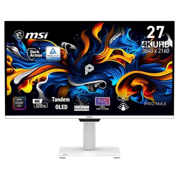 MSI Pro Max 271UPXW12G 26.5 inç Beyaz QD-OLED 120Hz 0.03ms Pivot Monitör