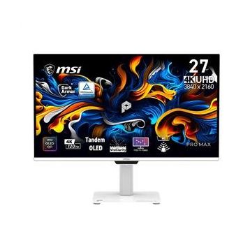 MSI Pro Max 271UPXW12G 26.5 inç Beyaz QD-OLED 120Hz 0.03ms Pivot Monitör