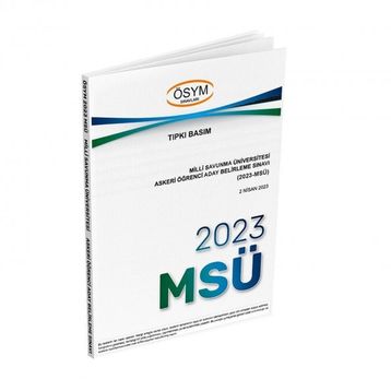 MSÜ 2023 Çıkmış Sorular Tıpkı Basım - Dizgi Kitap
