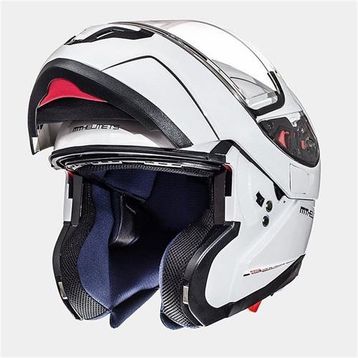 MT Atom Sv Solid Gloss Çene Açılır Siyah Motosiklet Kaskı