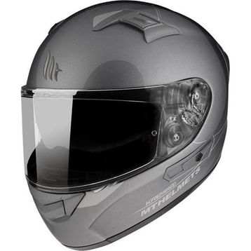 MT Kre Sv Solid Gloss Full Face Gri Motosiklet Kaskı