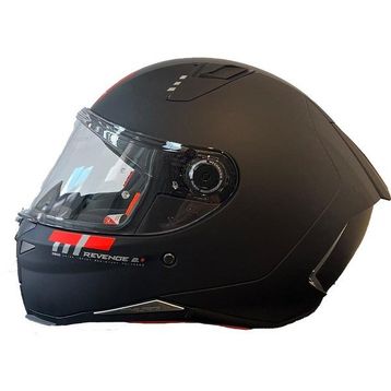MT Revenge 2 Solid A1 Full Face Mat Siyah Motosiklet Kaskı