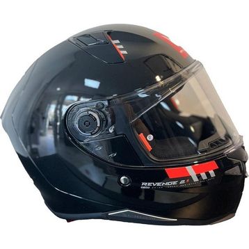 MT Revenge 2 Solid A1 Gloss Full Face Siyah Motosiklet Kaskı