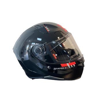 MT Revenge 2 Solid A1 Gloss Full Face Siyah Motosiklet Kaskı