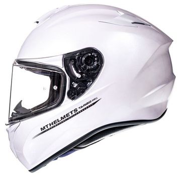 MT Targo Solid A0 Gloss Pearl White Full Face Motosiklet Kaskı
