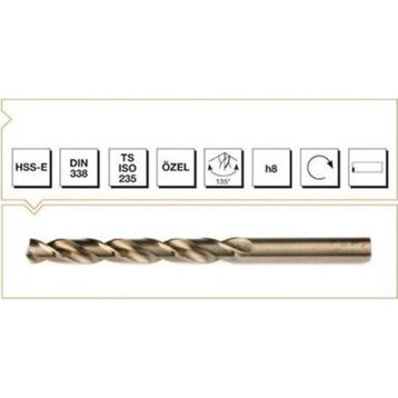 MTE Din 338 8.5 mm Altın Matkap Ucu
