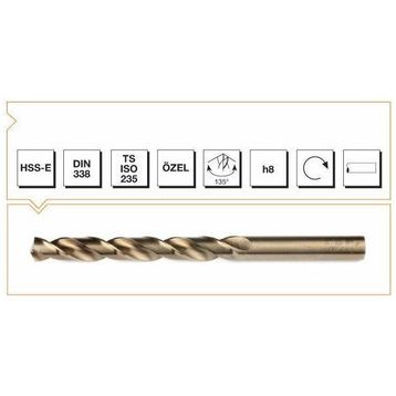 Mte DİN 338 9 mm Altın Matkap Ucu