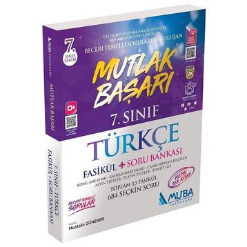 Muba Yayınları 7. Sınıf Türkçe Matematik Fasikül - Soru Bankası ve Paragraf Mutlak Başarı Seti