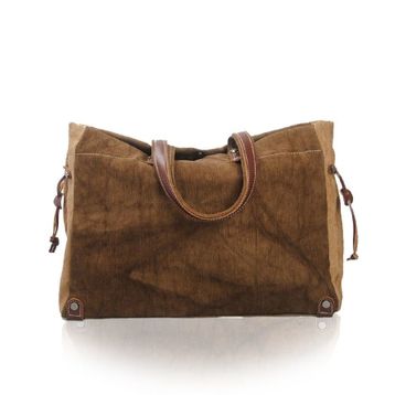 Muchuan Batik Kanvas Kahverengi Kadın Postacı Çanta