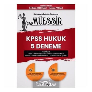 Müessir 2020 KPSS Hukuk 5 Deneme - Temsil Yayınları