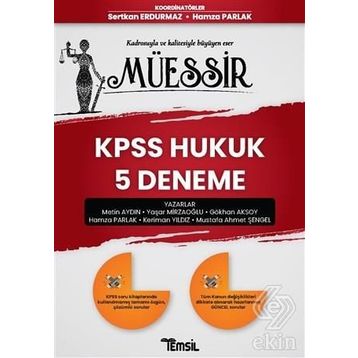 Müessir 2020 KPSS Hukuk 5 Deneme - Temsil Yayınları