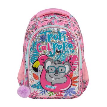 Muggle MU-8904 Tropikal Pradice Koala Pembe İlkokul Çantası