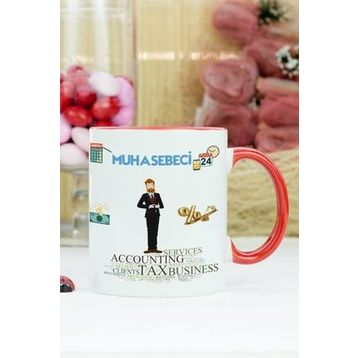 Muhasebeci Kırmızı Kupa Bardak