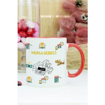 Muhasebeci Kırmızı Kupa Bardak
