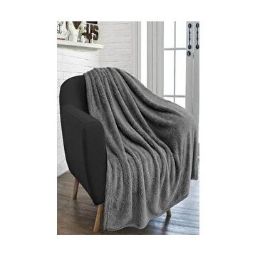 Mulberry 100x170 cm Füme Antrasit Wellsoft Tv Battaniye