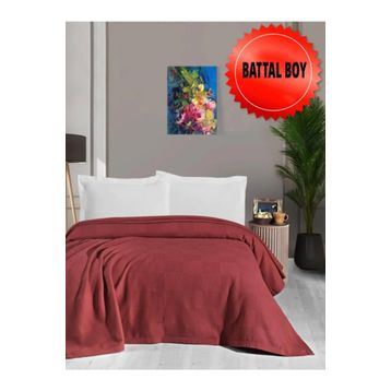Mulberry Waflle Kırmızı 240x260 cm Pike Battaniye