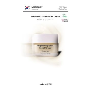 Muldream Brightening Glow Facial Cream Aha ve C Vitamin Kore 50 ml Canlandırıcı Aydınlatıcı Nemlendirici Krem