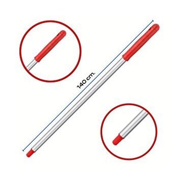 Mulpex Premium Kalite Vidalı 140 cm Kırmızı Alüminyum Eloksallı Sap