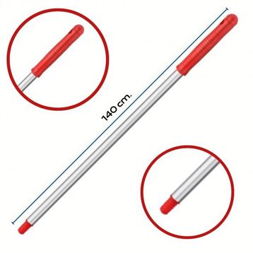 Mulpex Premium Kalite Vidalı 140 cm Kırmızı Alüminyum Eloksallı Sap