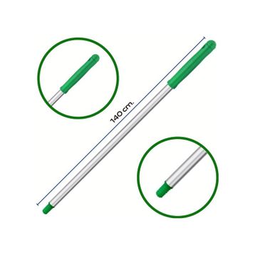 Mulpex Premium Kalite Vidalı 140 cm Yeşil Alüminyum Eloksallı Sap