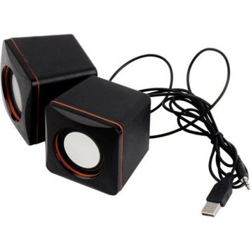 Multimedya USB Bilgisayar Laptop Uyumlu Hoparlör Speaker Kablolu USB Aux Siyah