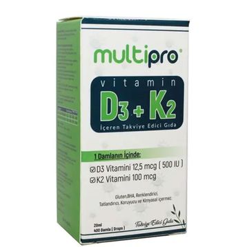 Multipro Vitamin D3 K2 20 ml Damla