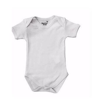 Mummy's Baby Beyaz Kısa Kollu Çıtçıtlı Body