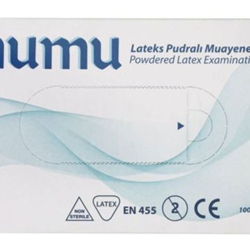 Mumu 100'lü Lateks Pudralı Muayene Eldiveni