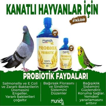 Munich Vet Probiox 500 ml Kanatlı Hayvanlar İçin Canlı Probiyotik
