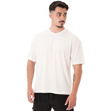 MuscleCloth Basic Kırık Beyaz Oversize Erkek T-Shirt